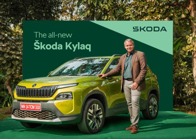 Mr. Petr Janeba, Brand Director, Škoda Auto India with Škoda Kylaq