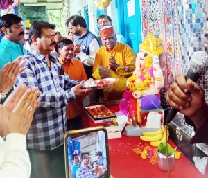 मालवा मिल में श्री गणेश स्थापना सम्पन्न।
