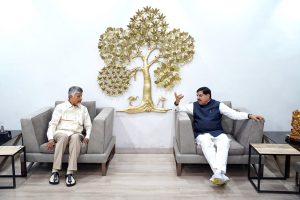 मप्र के मुख्यमंत्री डॉ. यादव ने आंध्र प्रदेश के मुख्यमंत्री चंद्रबाबू नायडू से की सौजन्य भेंट